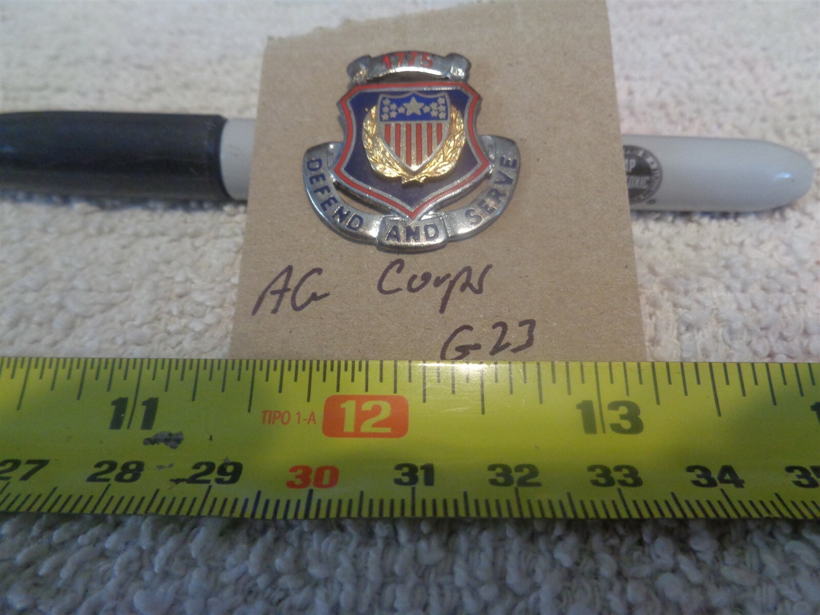 Adjutant General Corps G23 Unit Crest, DI, DUI (DRAW#J14)