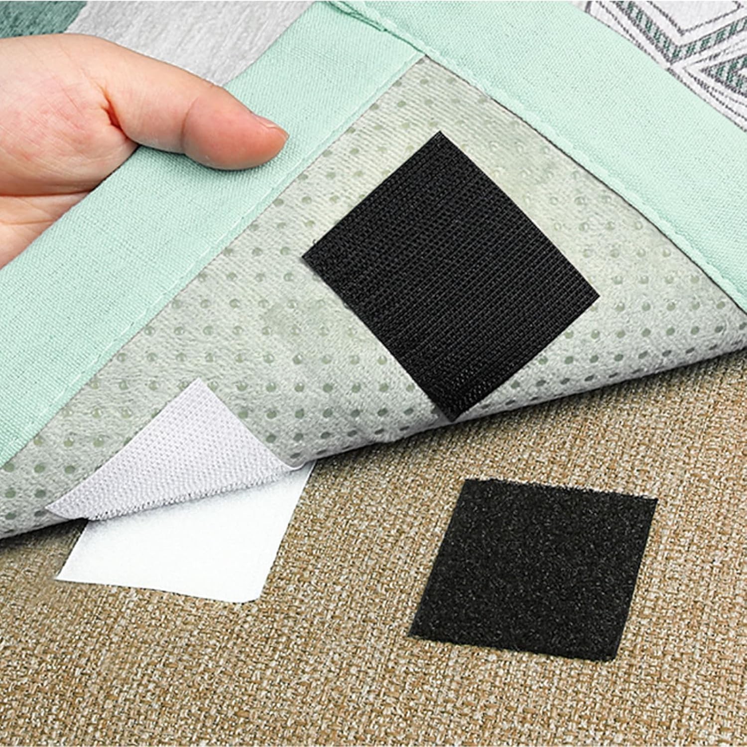 Hook and Loop Self-Adhesive Tape 3/4” x 10 Ft, Made with 3M 9448A, Interlocki...