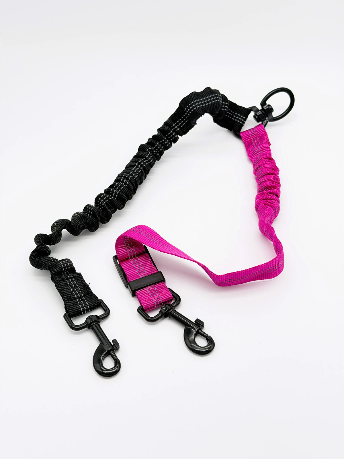 Adjustable Reflective Double Dog Leash Coupler | No-Tangle Dual Dog Splitter