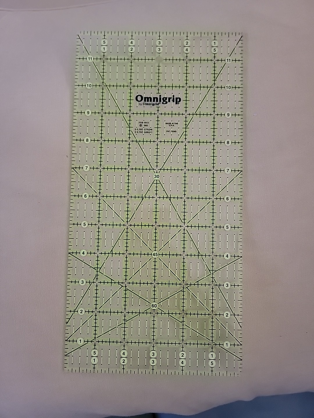 Omnigrip by Omnigrid Non-Slip Ruler, 6" x 12" , Clear