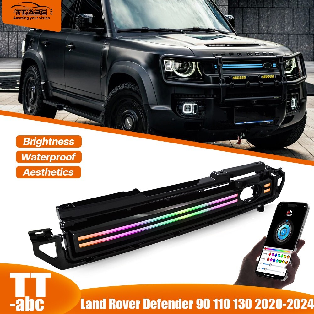 RGB LED DRL Front Grille Lamp Daytime Running Light For LR Defender 90 110 130