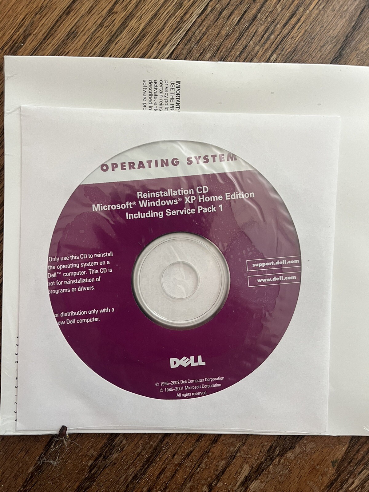 Dell Microsoft Windows XP Home Edition Reinstallation CD NEW SEALED