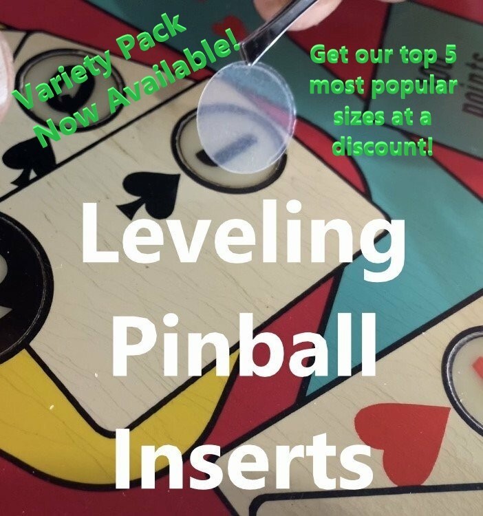 Pinball Insert Leveling Mylar Stickers VARIETY PACK! - Fix those Sunken Inserts!