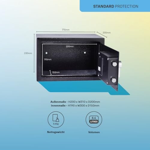 ale YSV/200/DB2 value safe, digital keypad, LED illuminated indicators,