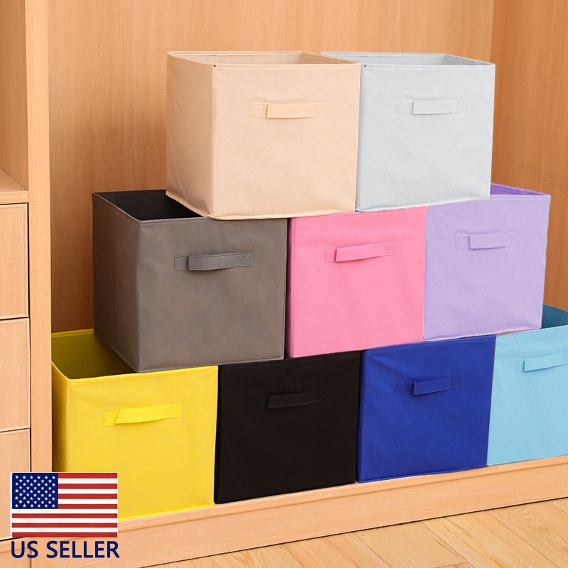 new Foldable Storage Cube Baskets Storage Cabinets Closets Containers Fabric
