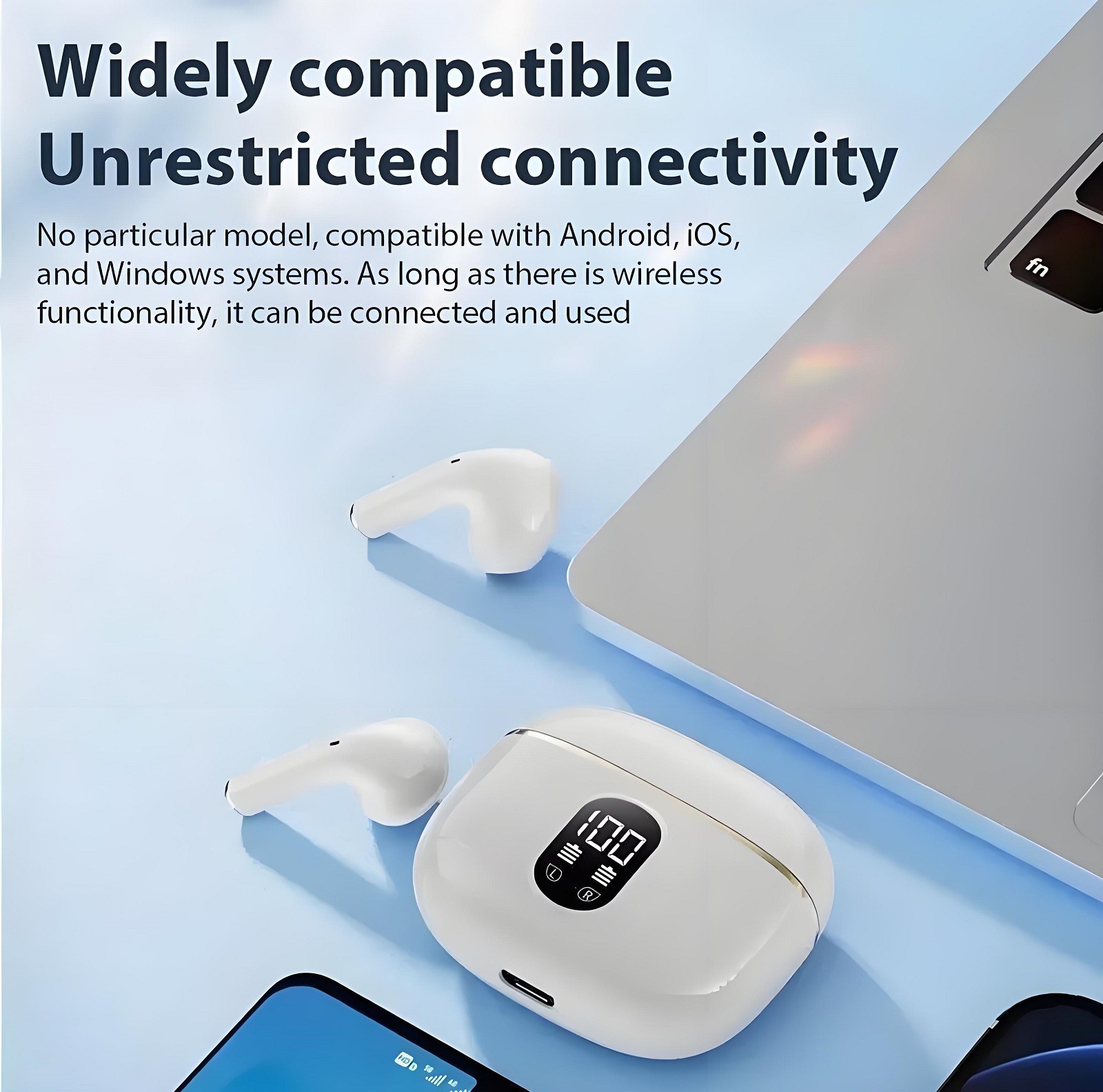 2026 Wireless Bluetooth 5.4 Earbuds Headphones For iPhone Samsung Galaxy Android