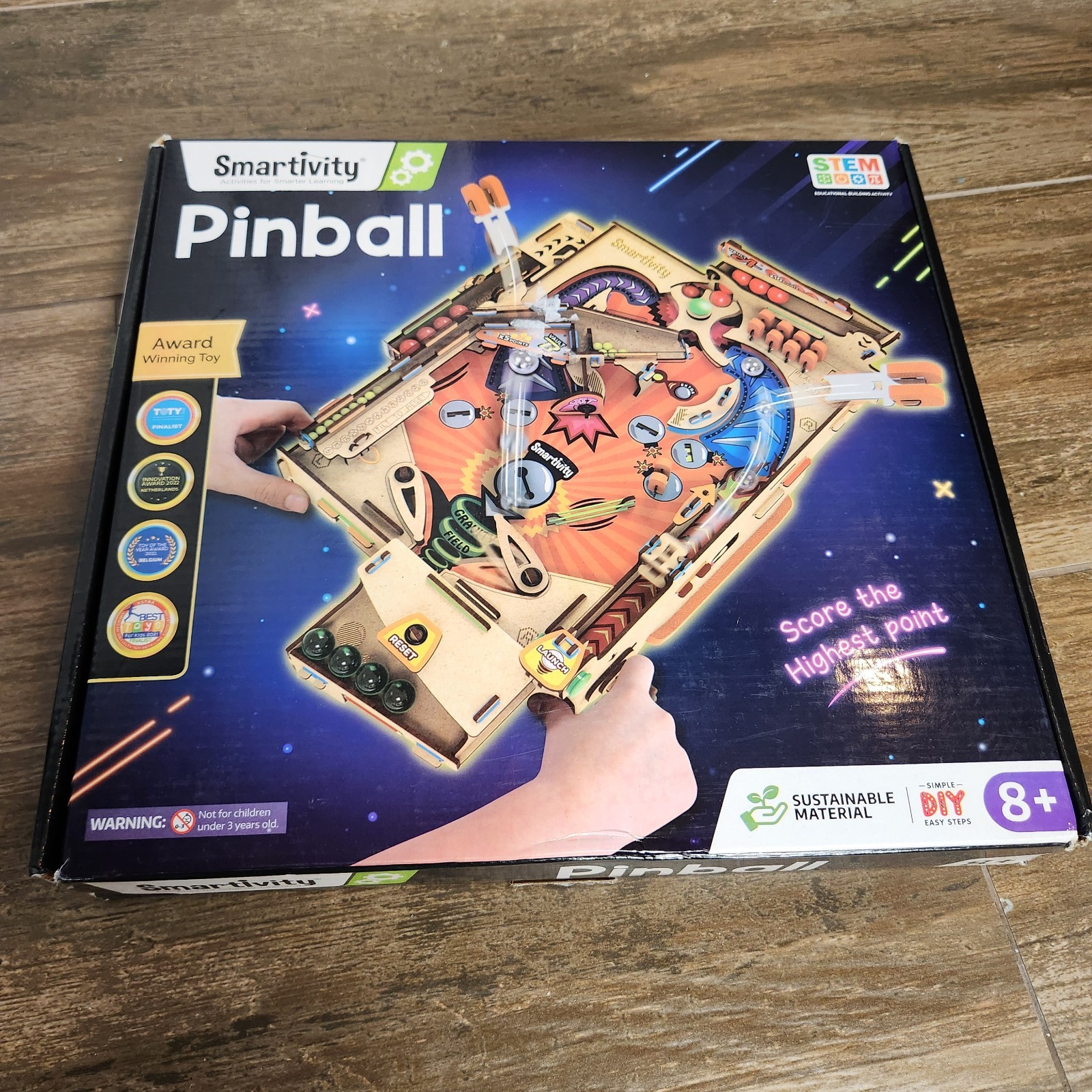 Smartivity DIY Pinball Machine Toy  STEM Build It Yourself Ages 8+ NIB, Open Box