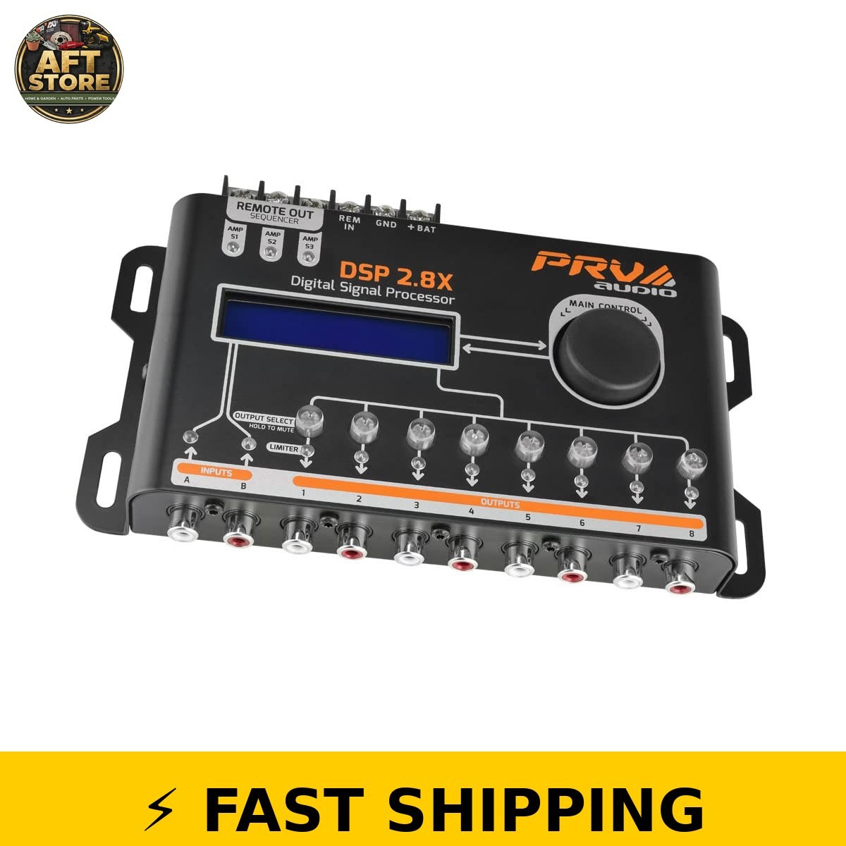 PRV AUDIO DSP 2.8X Digital Crossover & Equalizer - 8 Channel Processor
