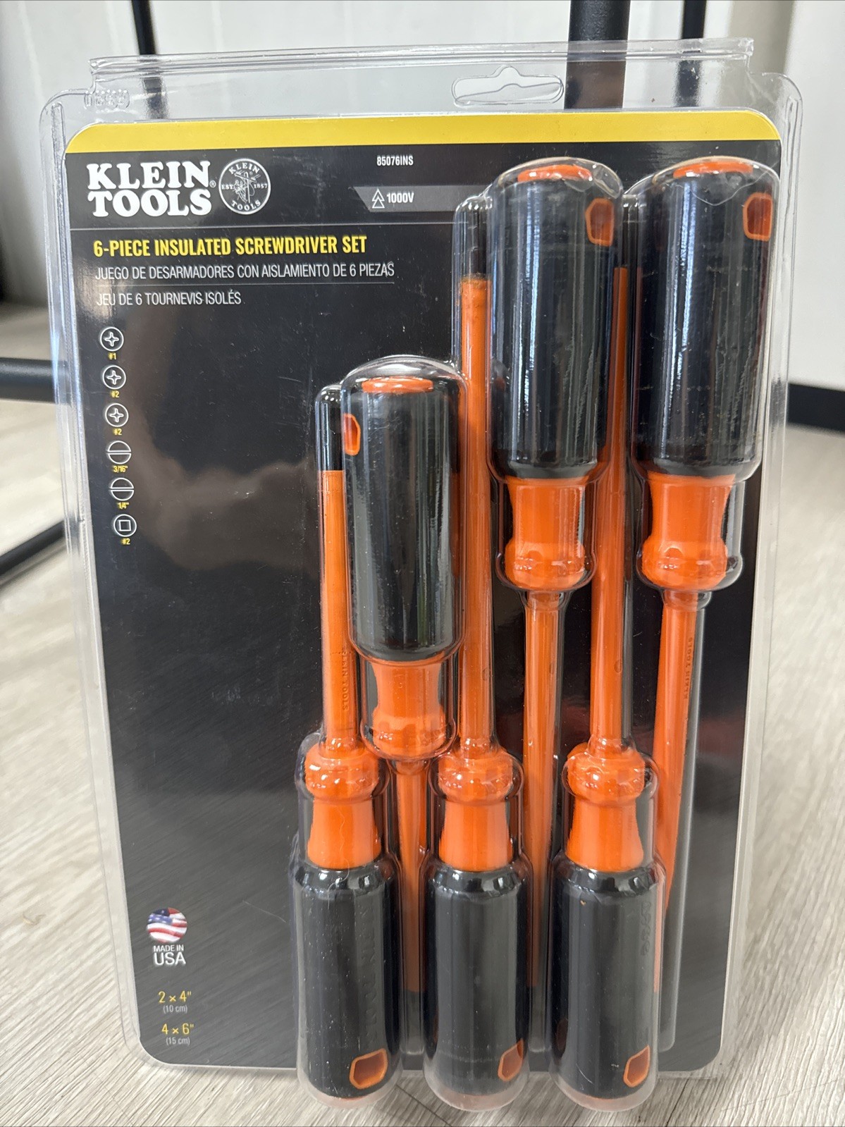 Klein Tools 85076INS | Screwdriver Set | 1000V Insulated | 6-Piece