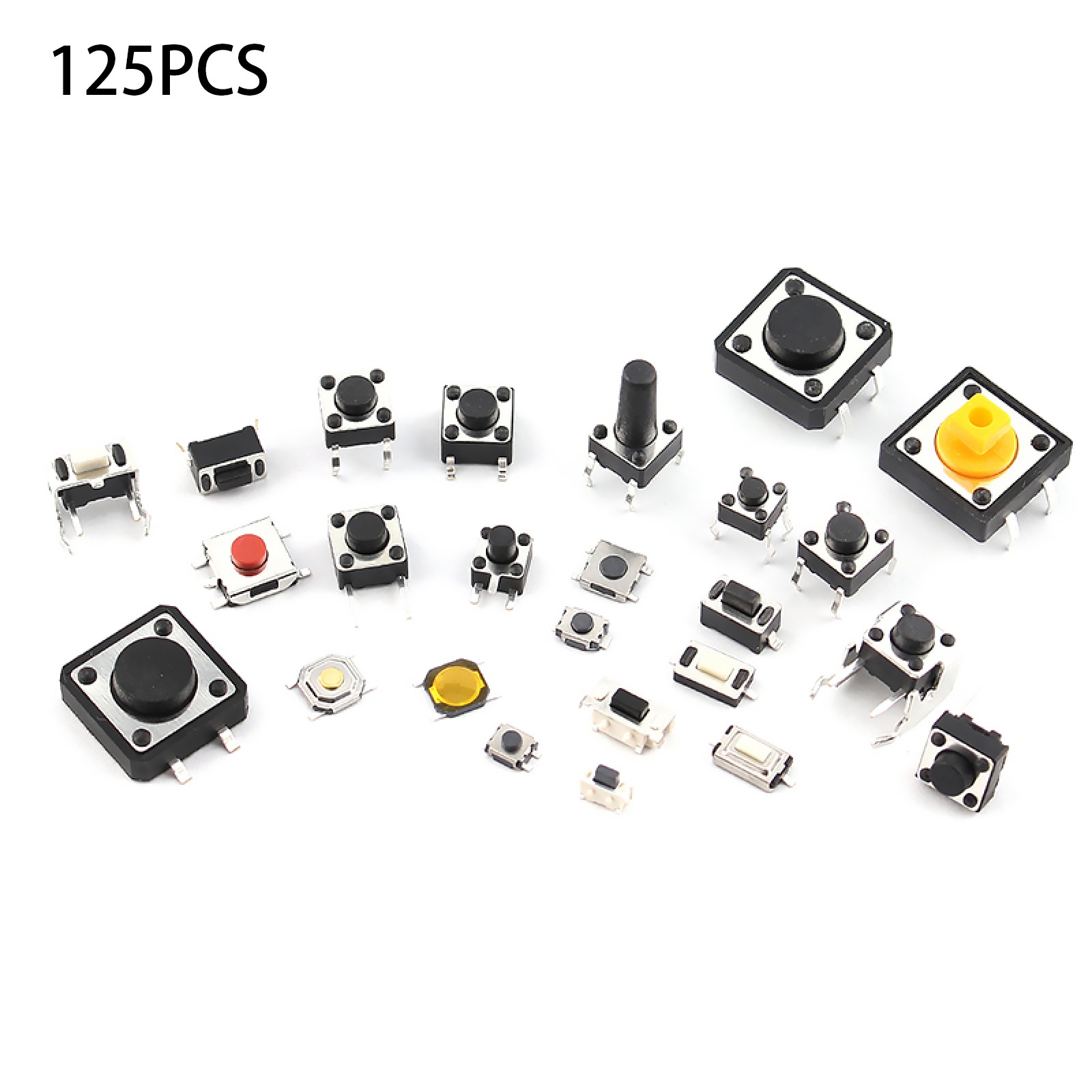 25-Type Assorted Micro Switch Push Tact Button ON/OFF Touch Button Switch Kit xx