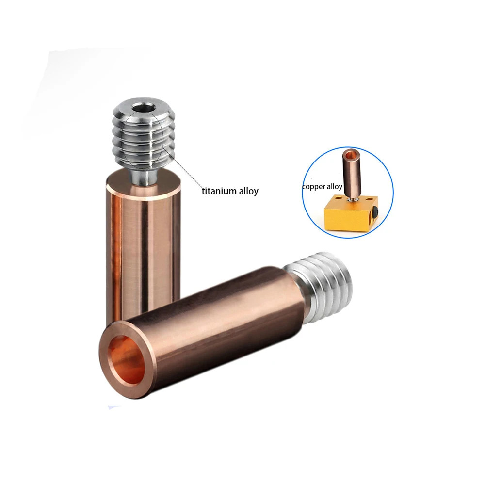 5PCS Updated Hotend Heat Break For FLSUN SR Q5 3D Printer Throat Copper Titanium