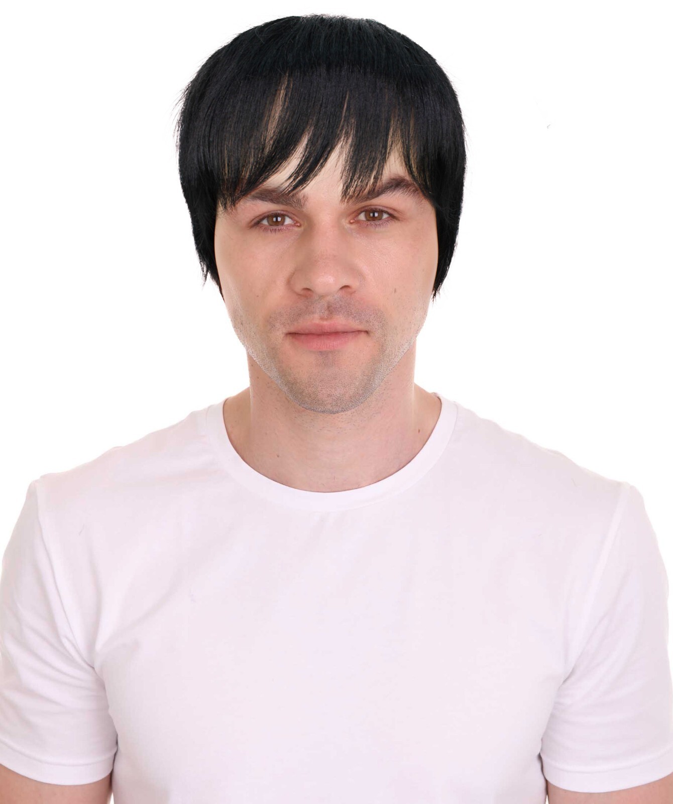 Adult Men's Short Black Wig, Perfect for Cosplay, HM-1407