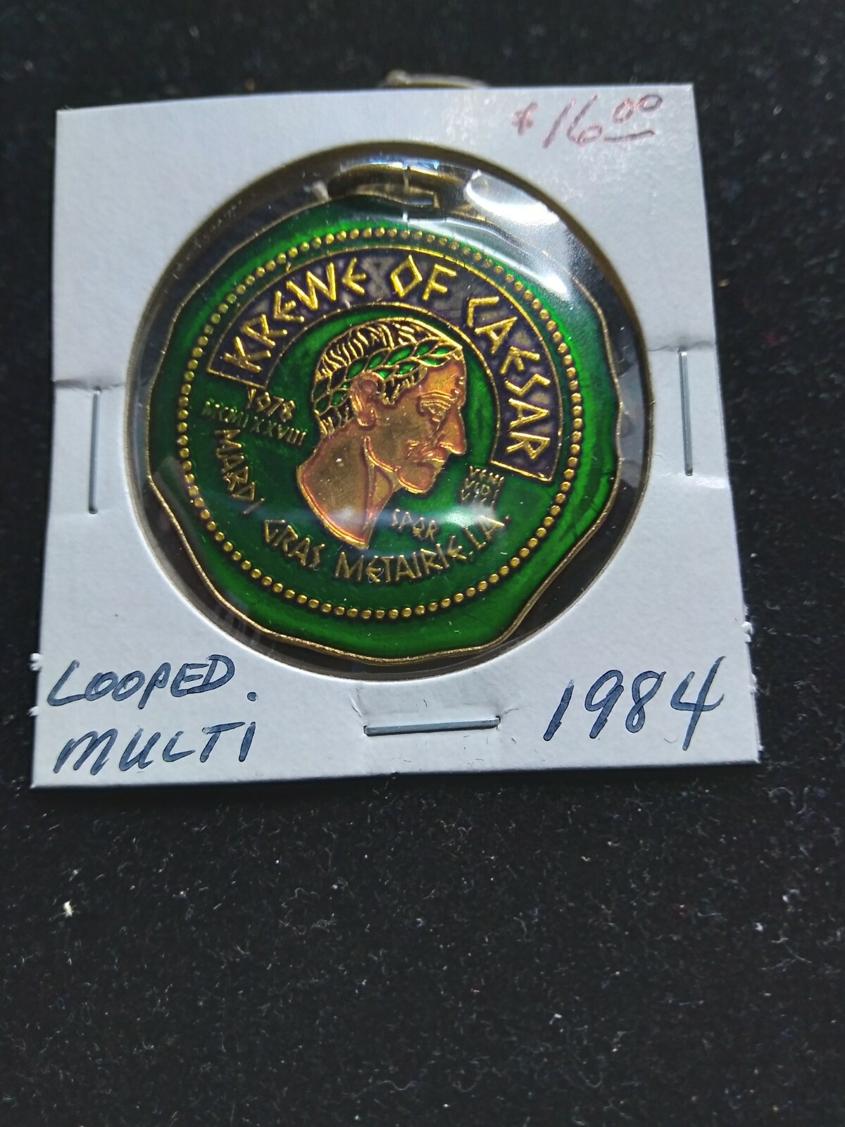 1984 Caesar Looped Multi Color Doubloon - Mardi Gras