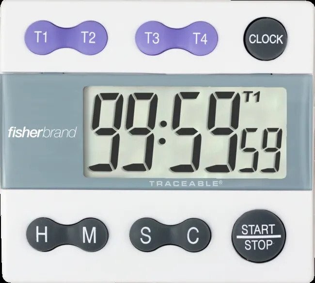 Fisherbrand Traceable 5004 Four-Channel Countdown Alarm Digital Timer/Stopwatch