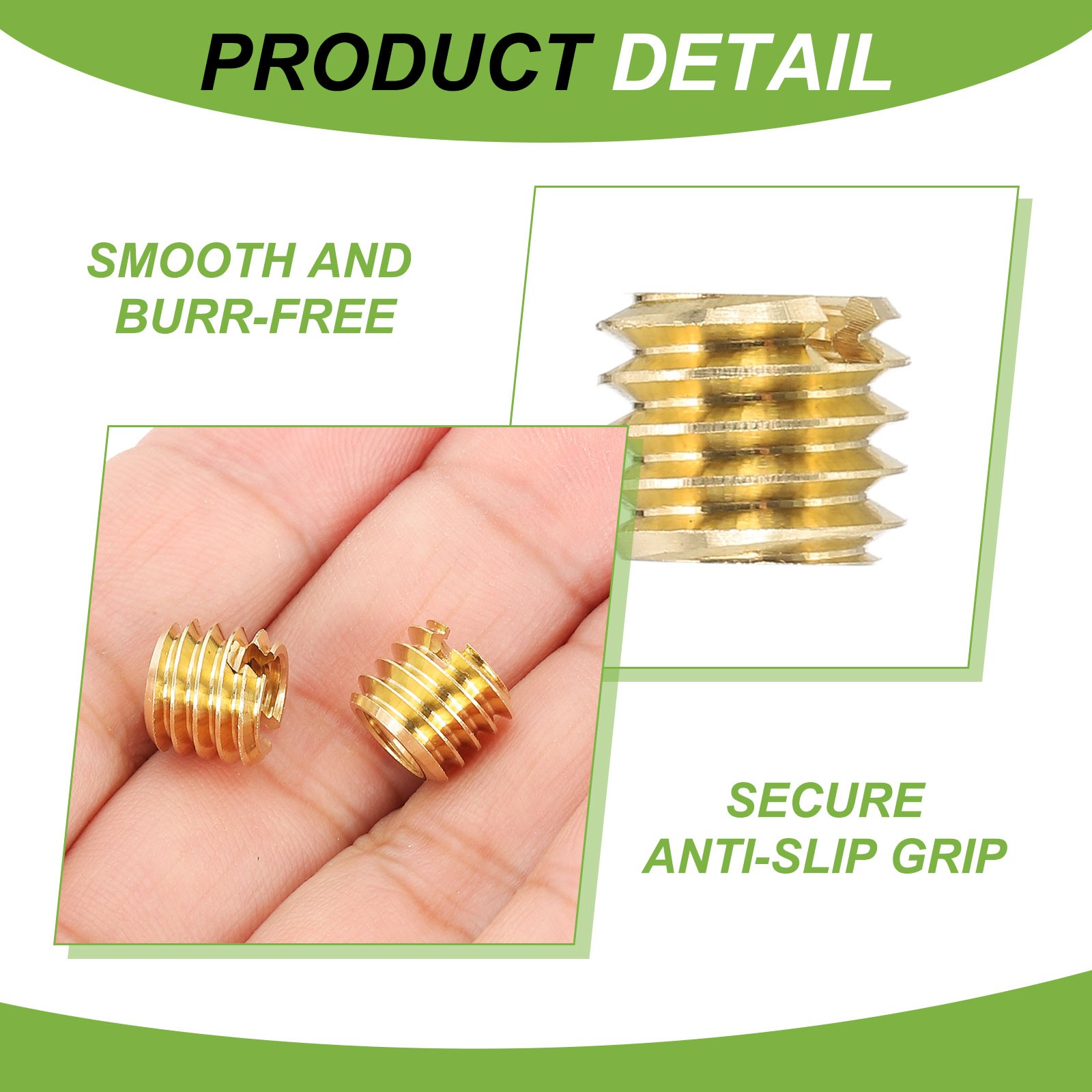 12 Pcs 1/4" Female to 3/8" Male Convert Screws Adapter Mount, Gold