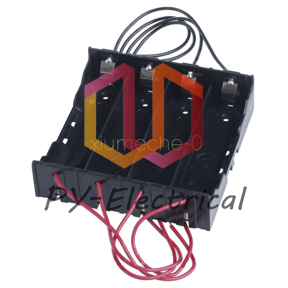 For 4x 18650 Rechargeable Battery Plastic Battery Holder Storage Box Case