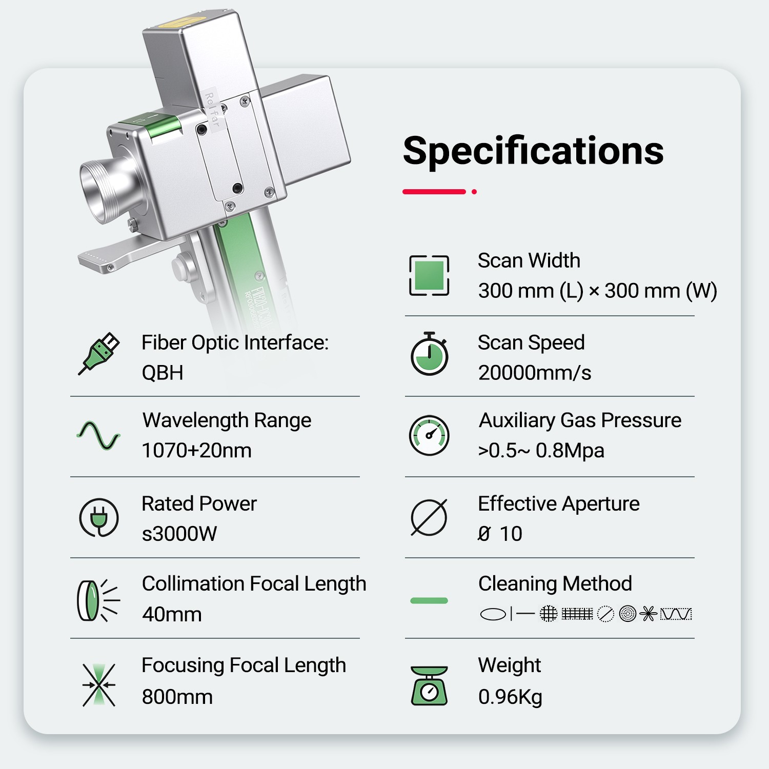 2000W Handheld Laser Cleaning Machine 9 clean modes Rust Paint Oxide Remover US