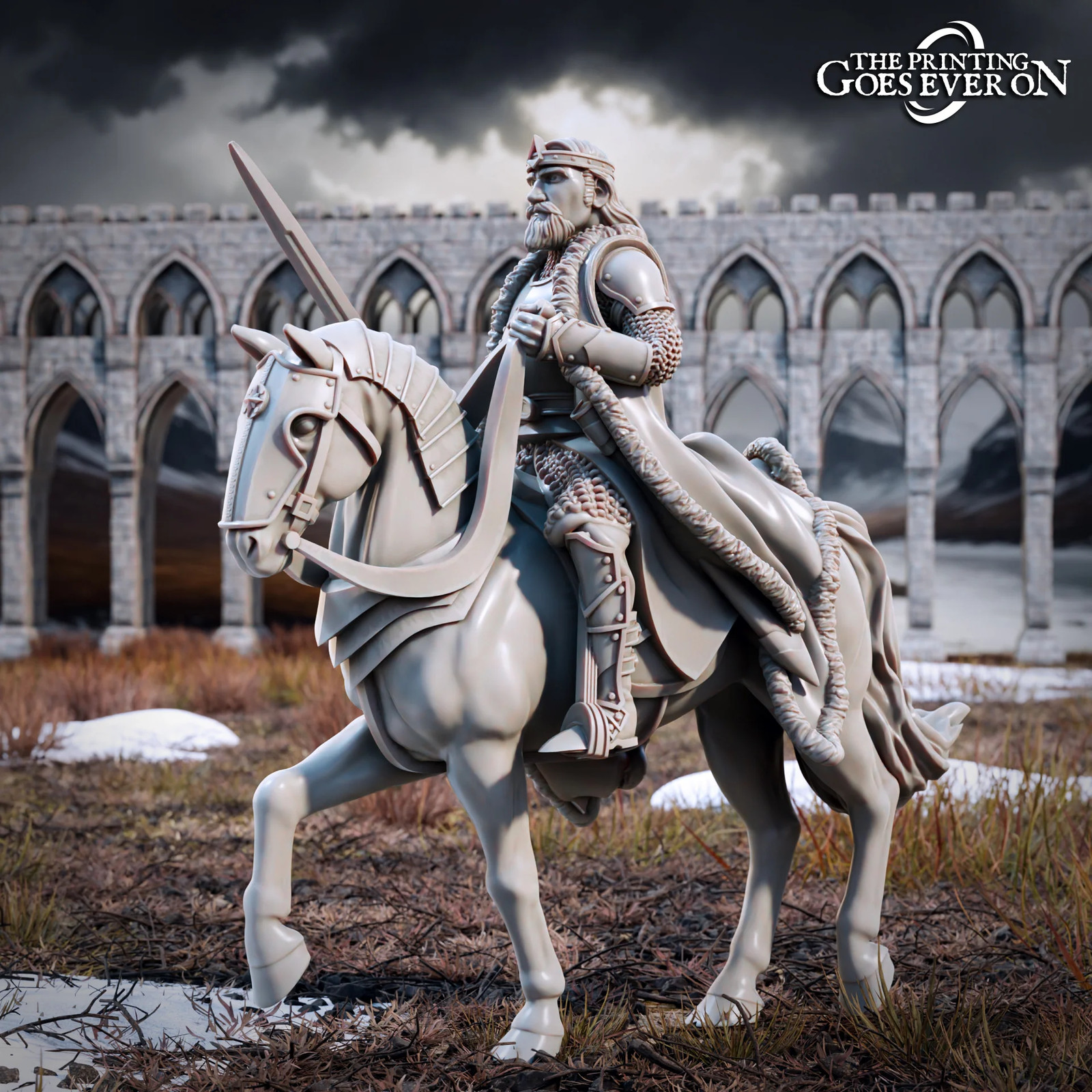 King Arvelon - Mounted - 28-32mm Tales of the - Resin Tabletop Miniature