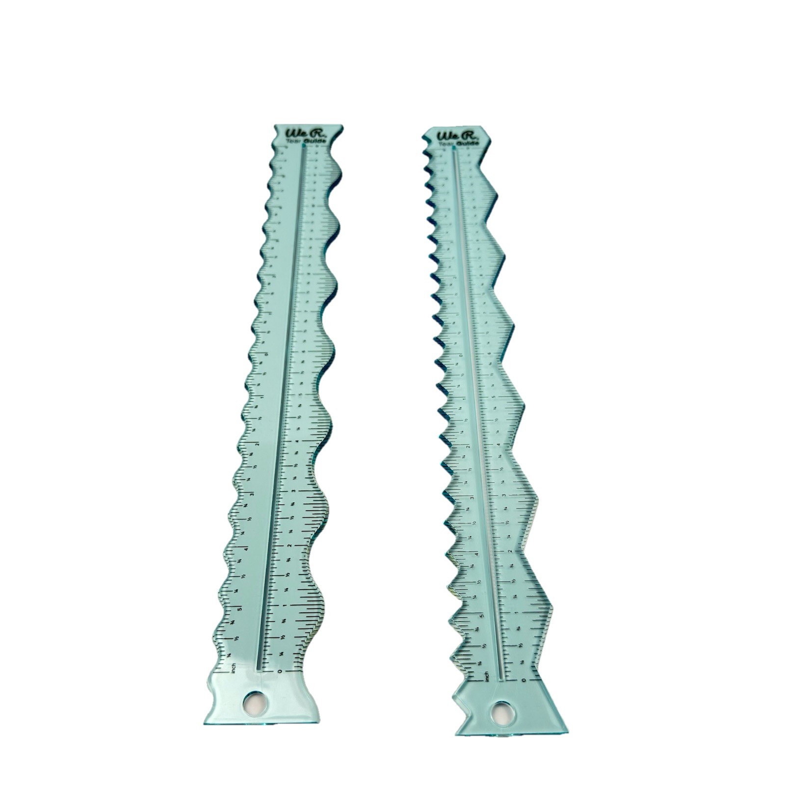 We R Memory Keepers 2‑Piece Clear Acrylic Tear Guide Ruler Set Scrapbooking