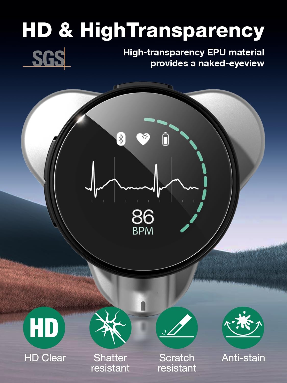 3-Pack for EKO CORE 500™ Digital Stethoscope Screen Protector HD Clear Flexib...