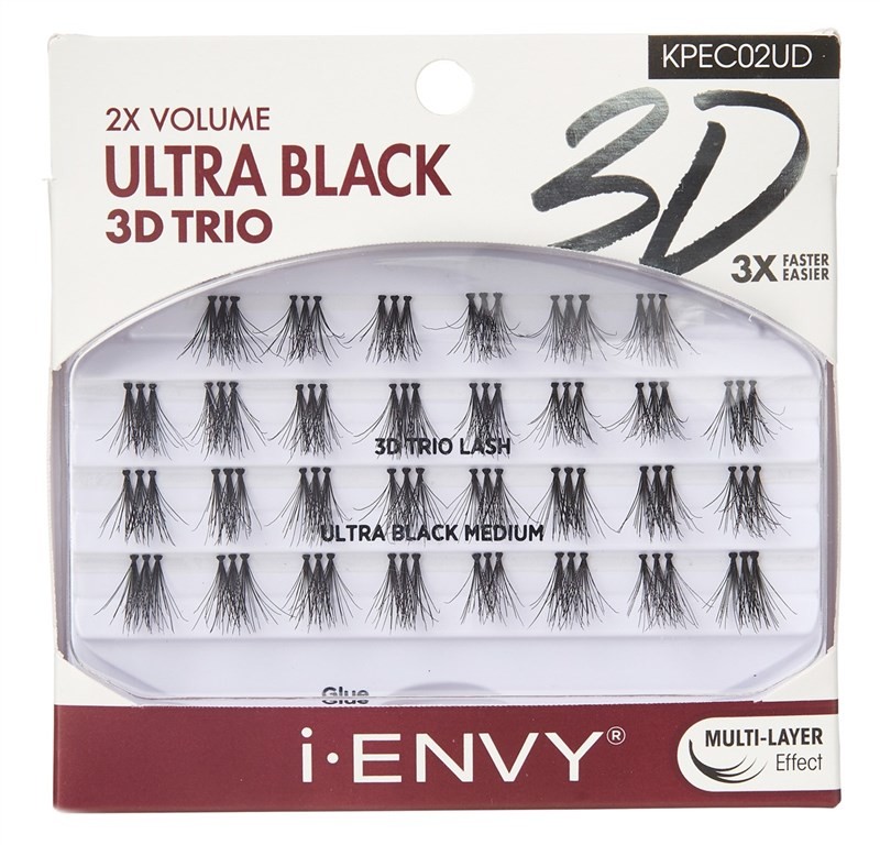 (3 PACK) Kiss I Envy Ultra Black 3D Trio Medium 2X Volume Lashes