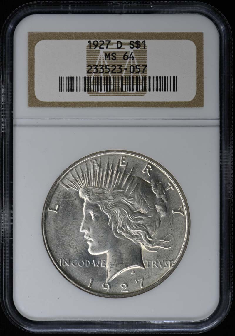 1927-D Peace Dollar S$1 NGC MS64