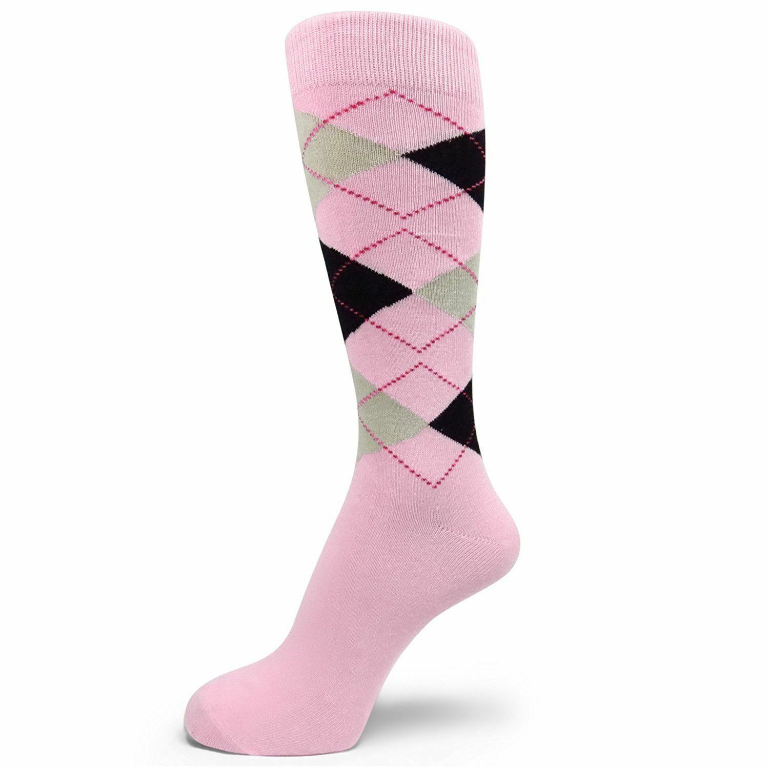 Spotlight Hosiery shades of PINK Men Groomsmen dress Socks (Hot Pink, Light Pink