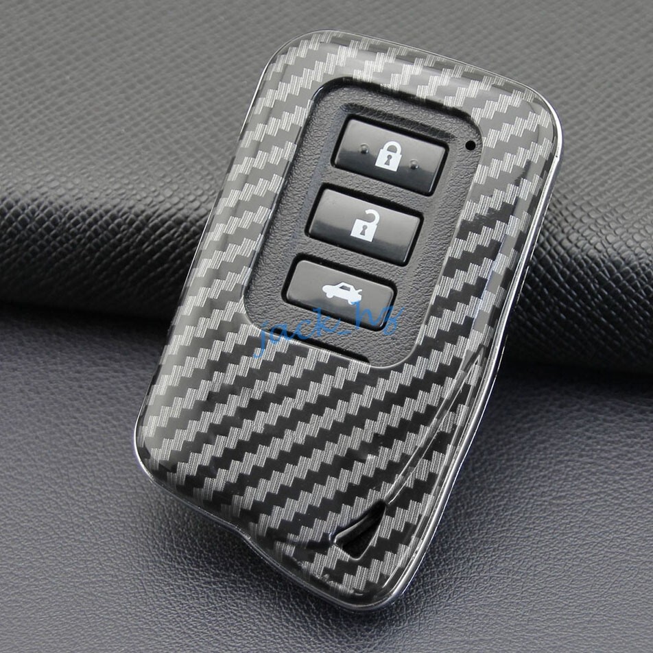 For Lexus NX RX IS ES GS LX RC Carbon Fiber Car Key Fob Cover Case Holder