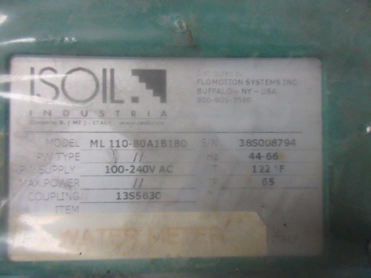 FLOMOTION SYSTEM ISOIL INDUSTRIA ML 110-B0A1B1B0 CONVERTER USED REPLACEMENT PART