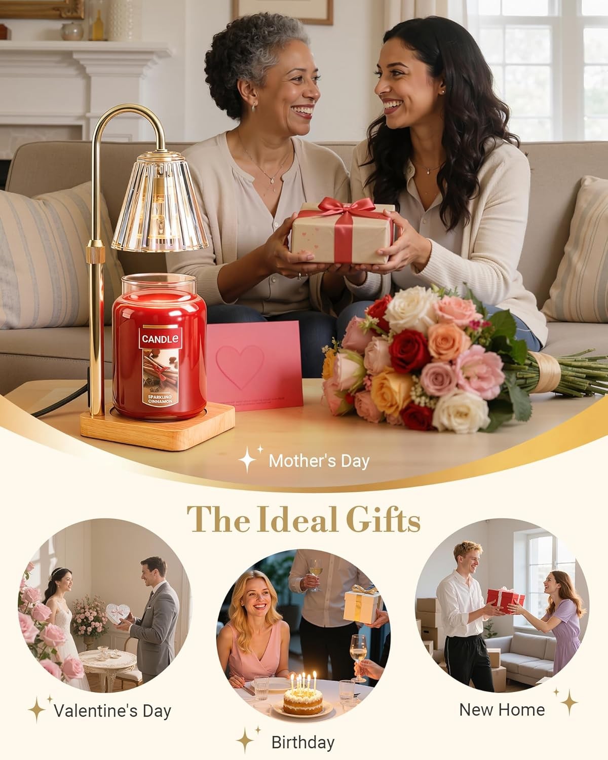 Adjustable Height Candle Melter 2 Bulbs