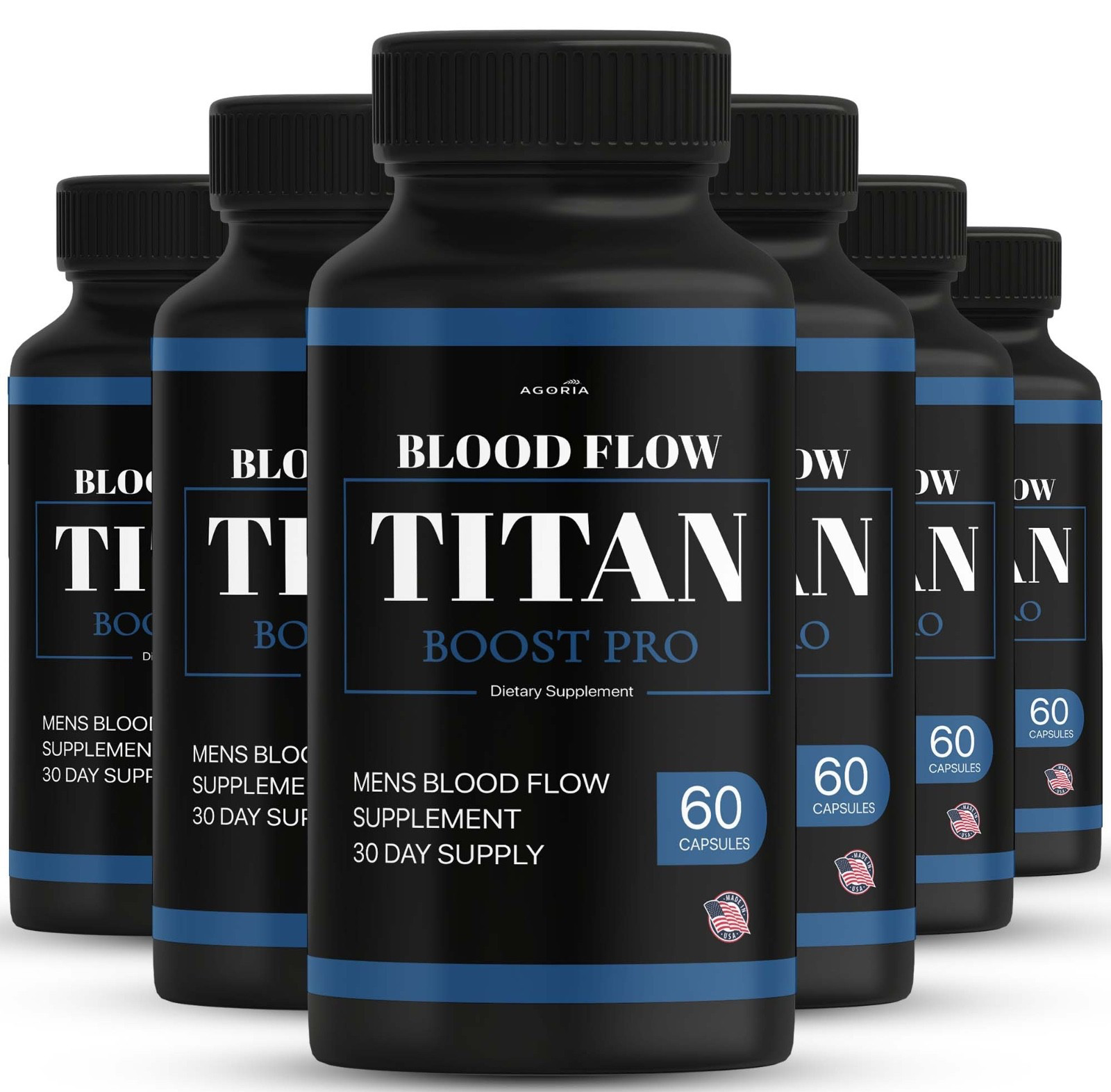 ( 6 Pack ) Blood Flow Titan Boost Pro Mens Blood Flow Supplement