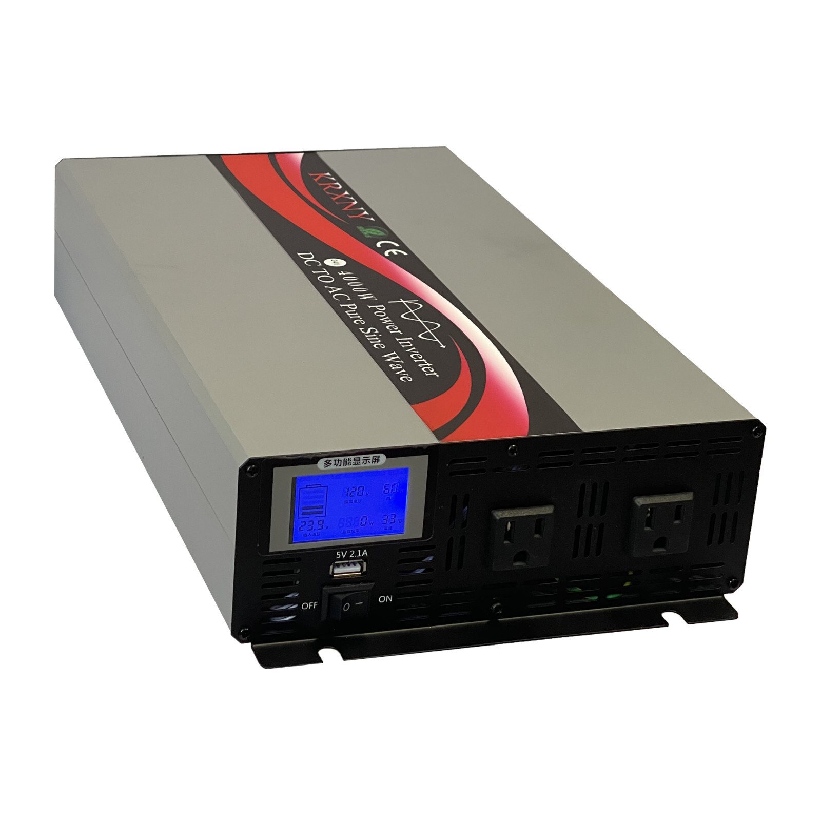 4000W Off Grid Pure Sine Wave Power Inverter 12V 24V 48V DC to 120V 240V AC USB