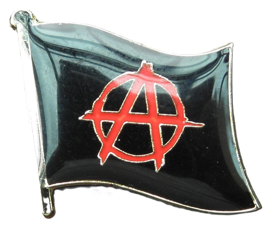 Anarchy Flag Pin Badge Anarchist Anarchism Symbol A Sign Punk Brooch