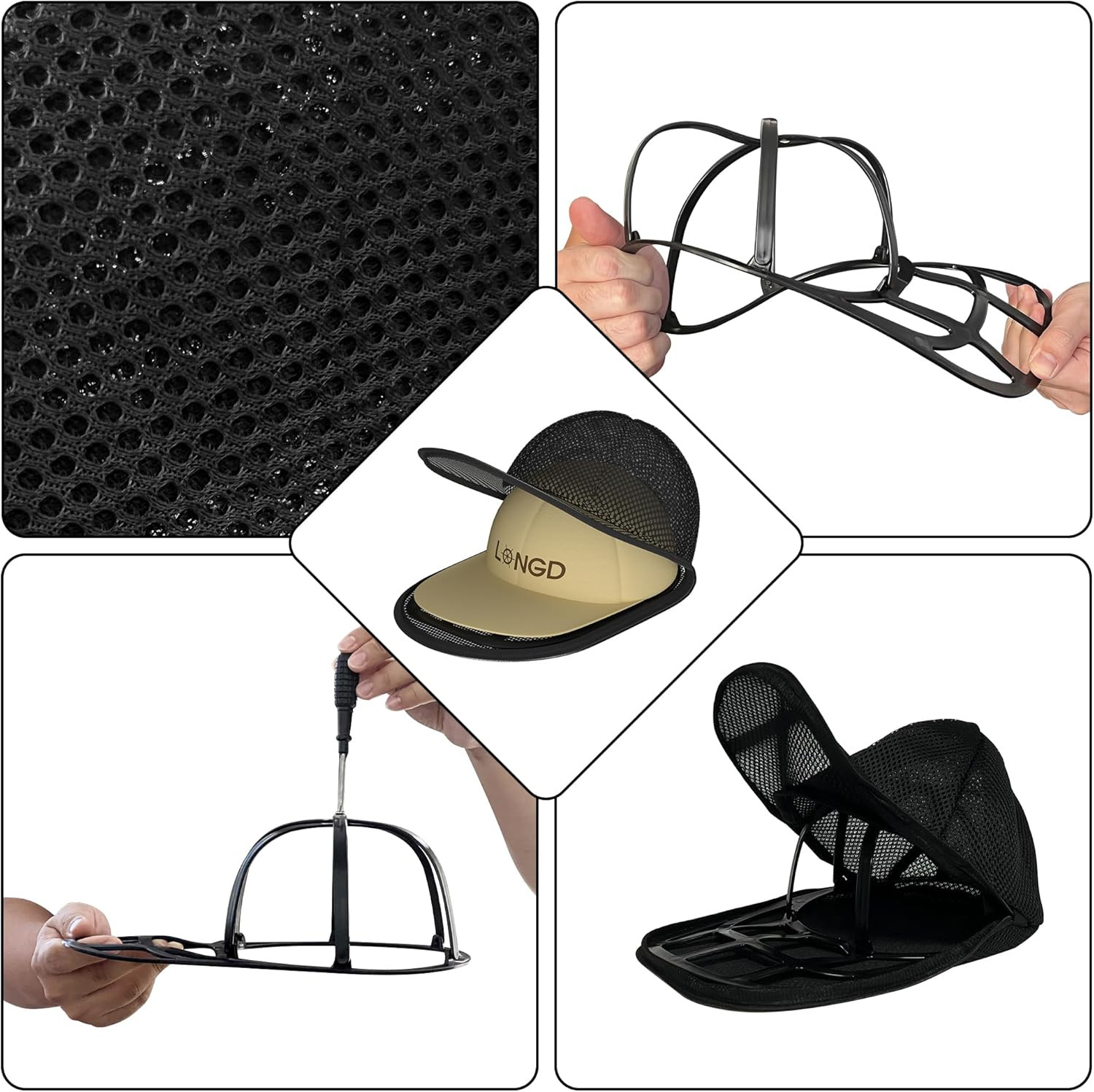 Baseball Cap Holder Washer Protector Ball Cap Shaper for Washing Machine