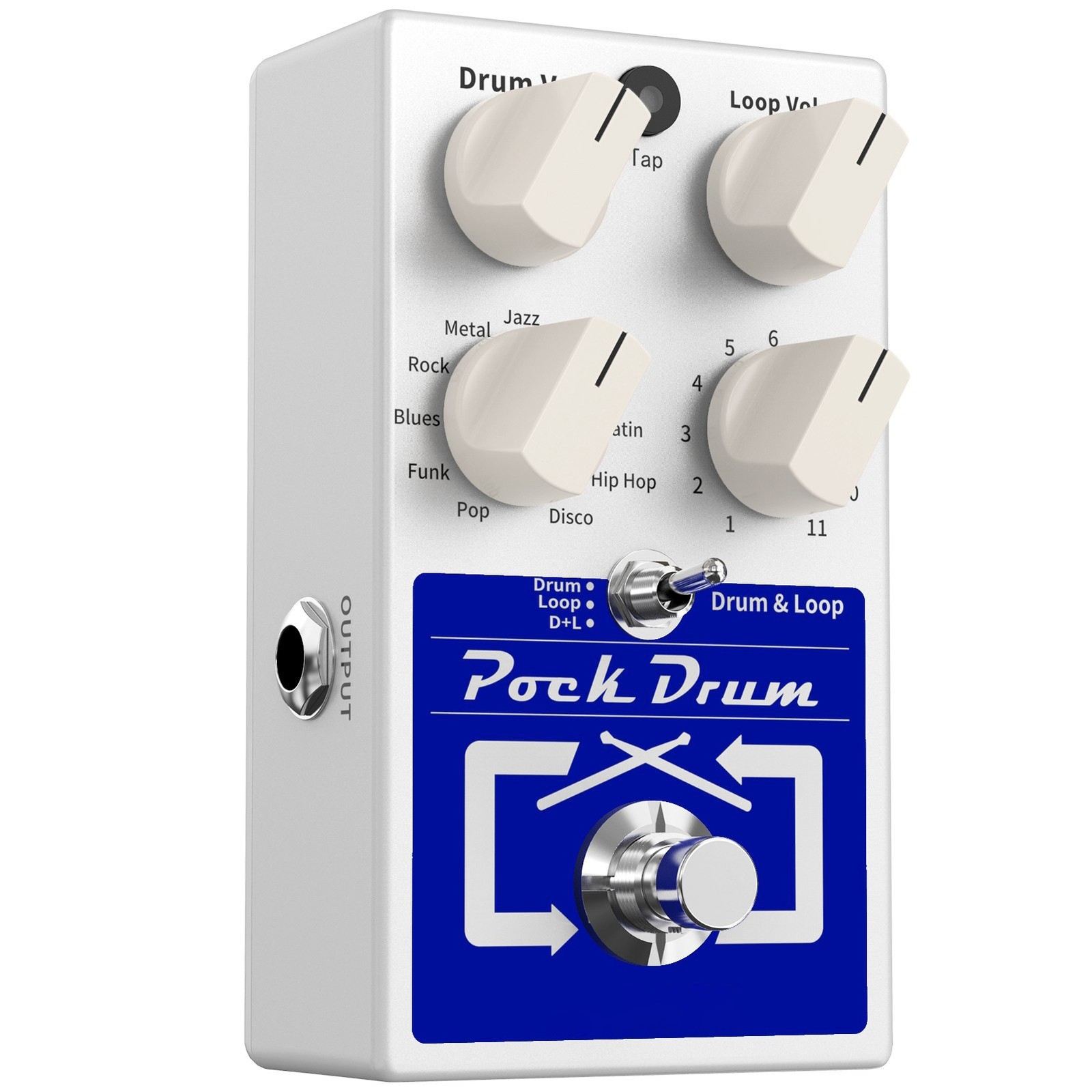 Ammoon PockDrum Drum & Loop Guitar Effect Pedal 3 Modes 11 Drum Styles 11 Rhythm