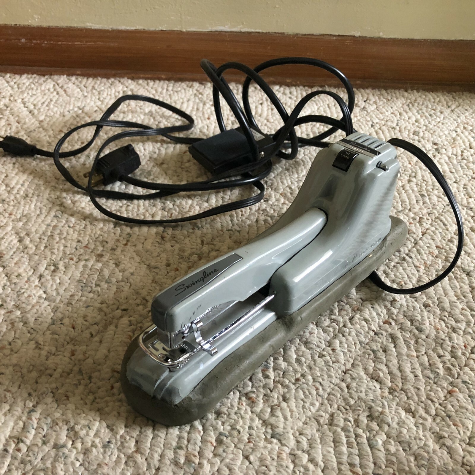 Swingline 66P Electric Stapler Pedal Action Tested Works AS IS Vintage Corded