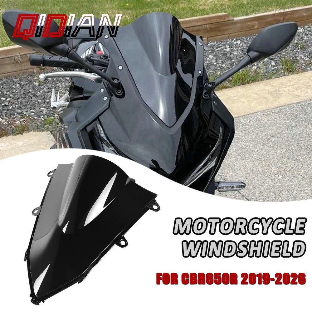 Motorcycle Double Bubble Windshield Windscreen Deflector For 2019-2026 CBR650R