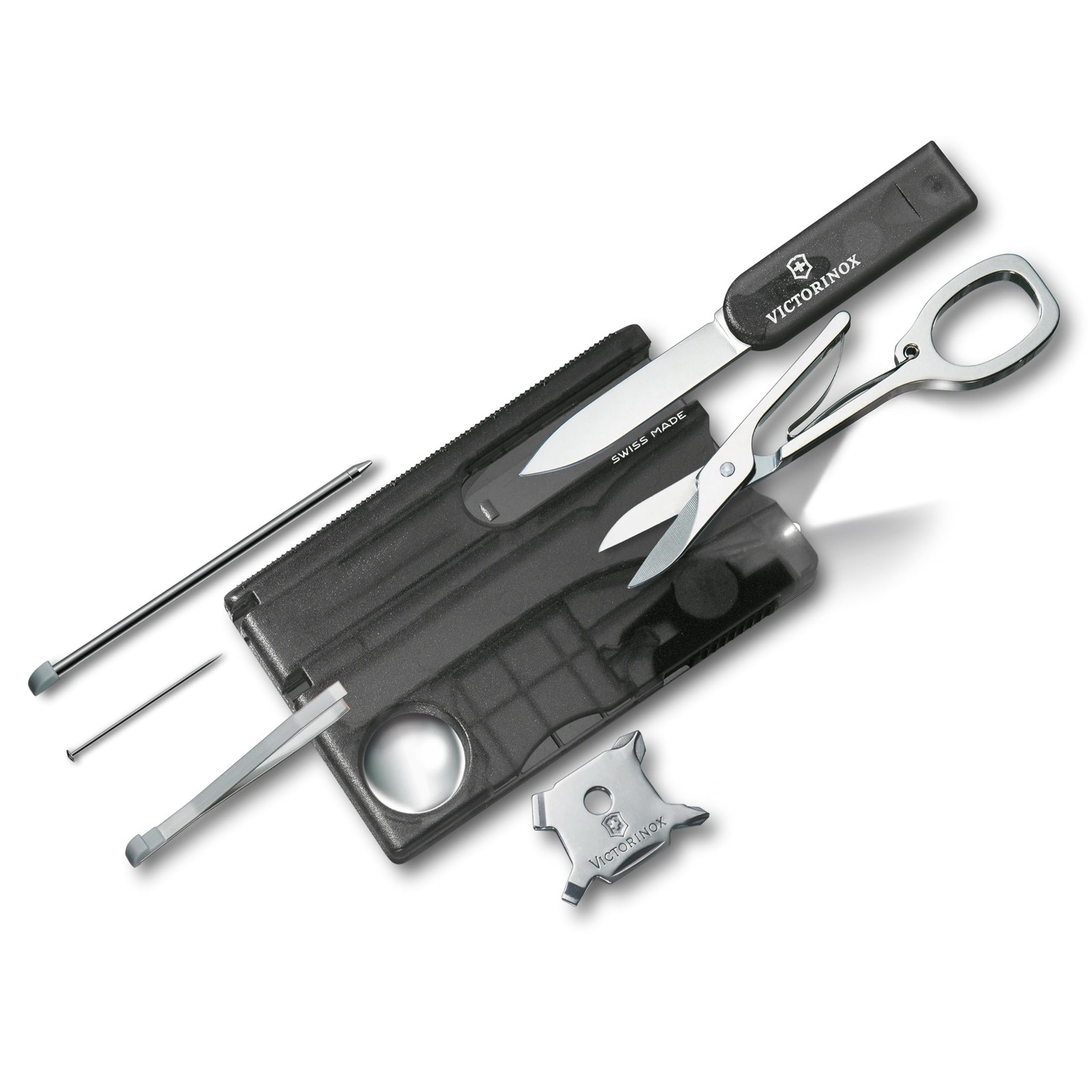 Victorinox 0.7333.T3 SwissCard Light 13-Func Swiss Multi-Tool LED Magnifier EDC