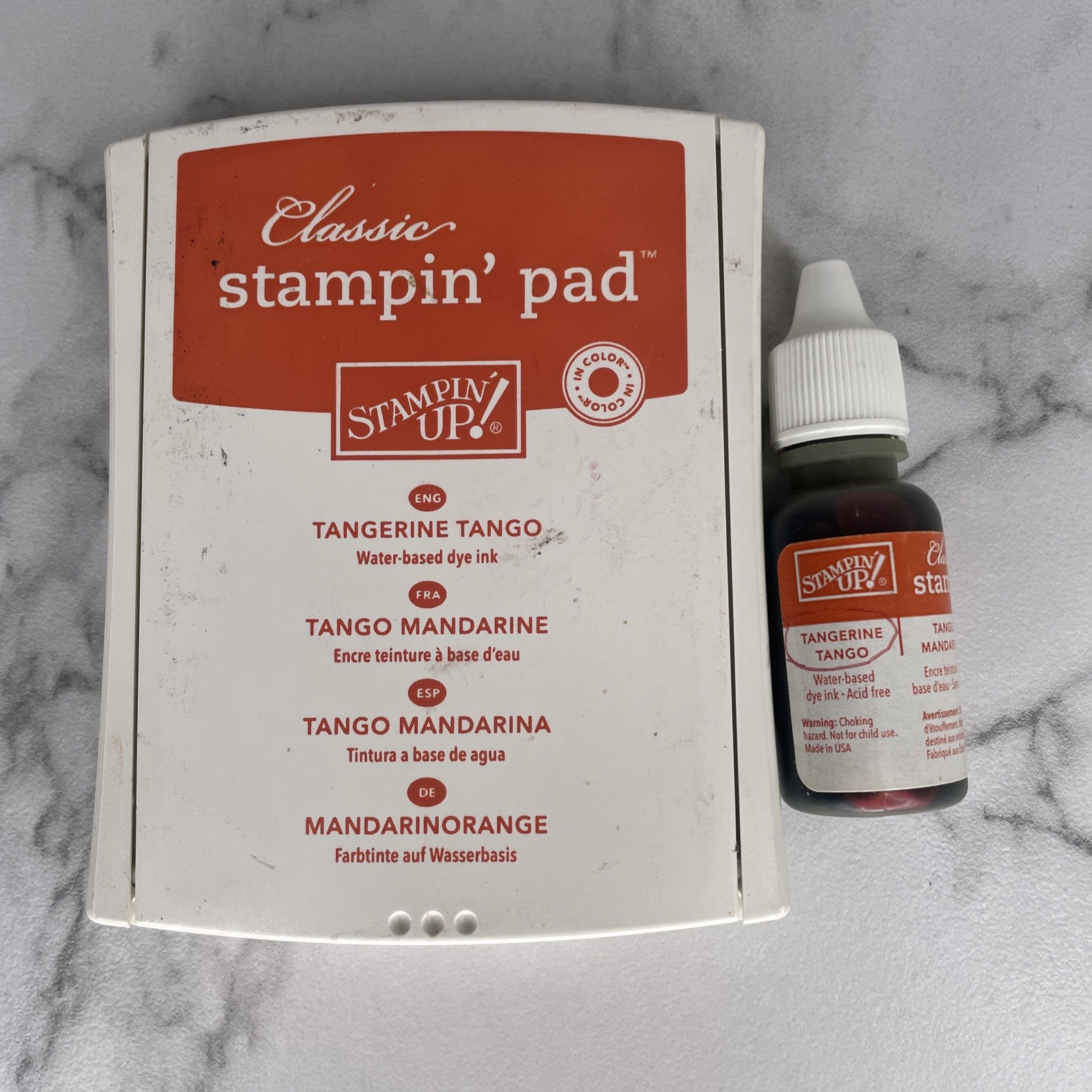 Stampin’ Up! Tangerine Tango Classic Stampin’ Pad and Water-Based Dye Ink B10