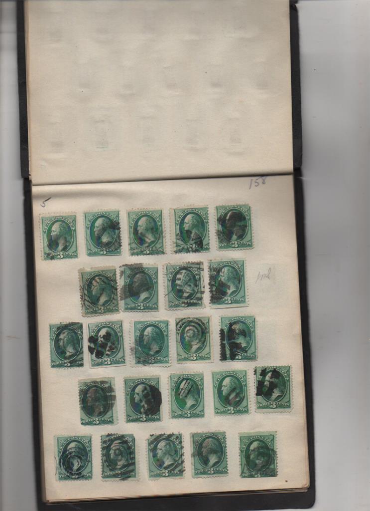 one page of US stamps A25 with nice cancels