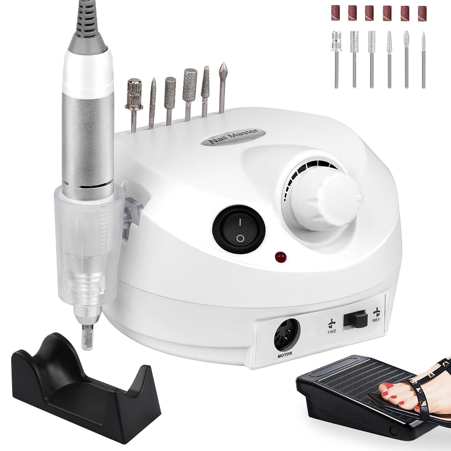 Taladro eléctrico profesional uñas de manos y pies, kit de manicura y pedicura.
