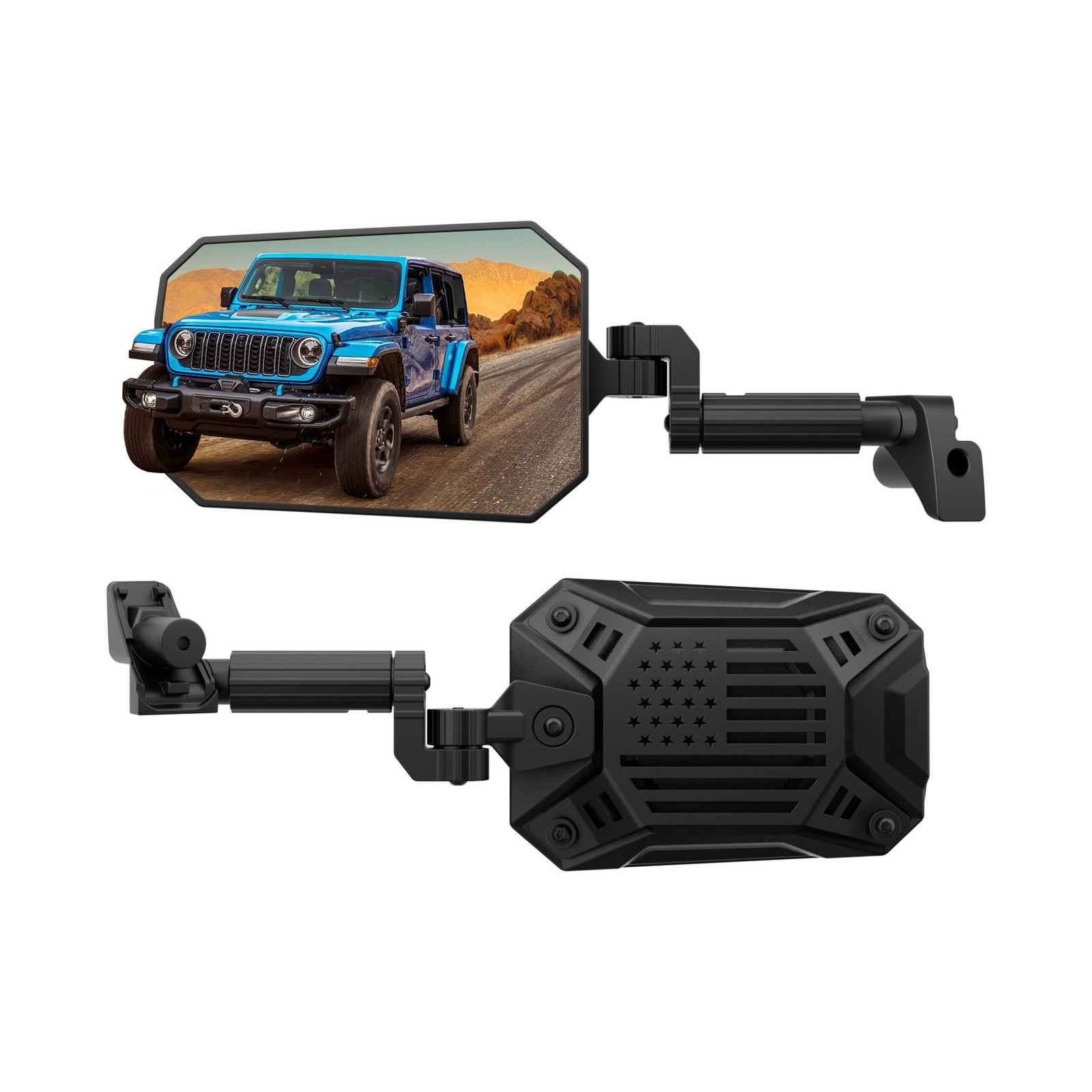 JOYTUTUS Mirrors Doors Off Compatible with 2024-2026 Wrangler JL Gladiator JT...
