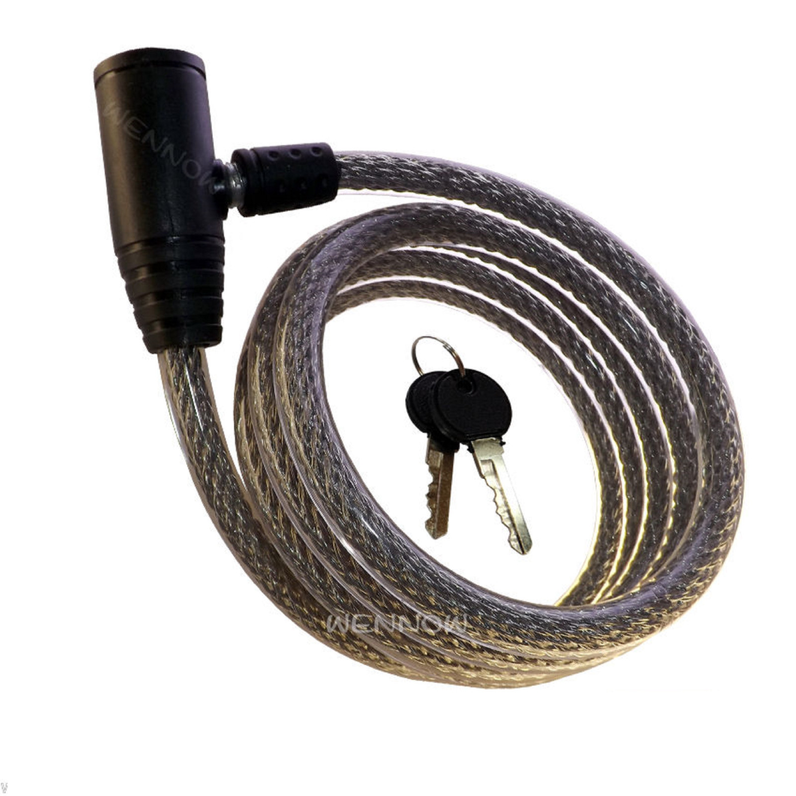 Silver 72 Inch Heavy Duty Bike Motorcycle Cable Lock