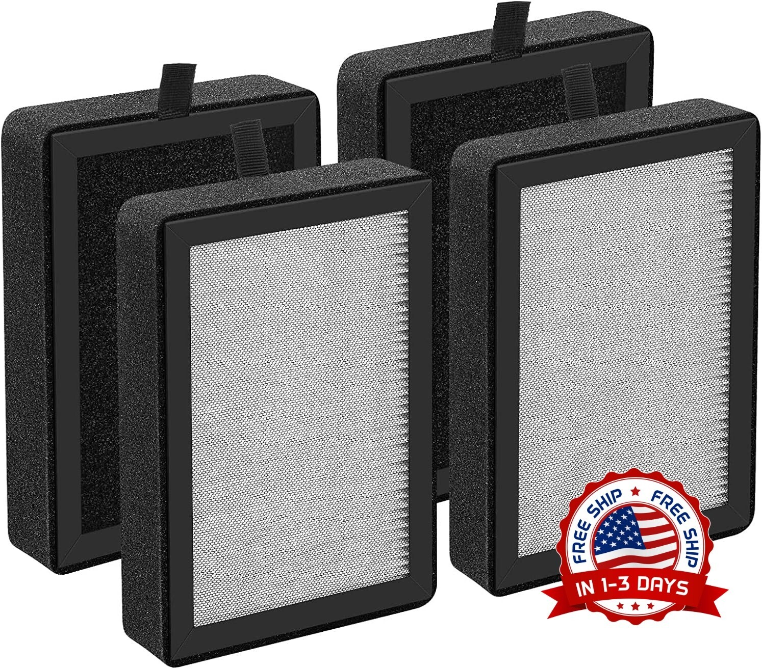Filtro HEPA de repuesto filtro de carbón activado y prefiltro paquete de 4 NUEVO