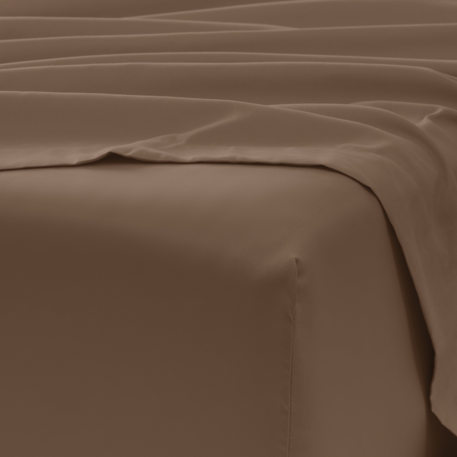 6 Piece Bed Sheet Set Full Taupe W/ Microfiber & Hypoallergenic Deep Pockets