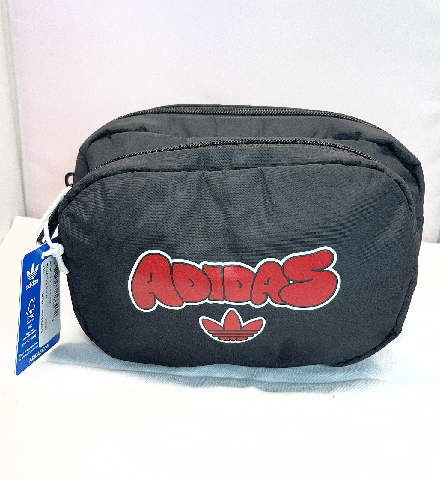 Black/Red Adidas Fanny Pack Originals Sport 2.0 Black & Scarlet Fanny Pac