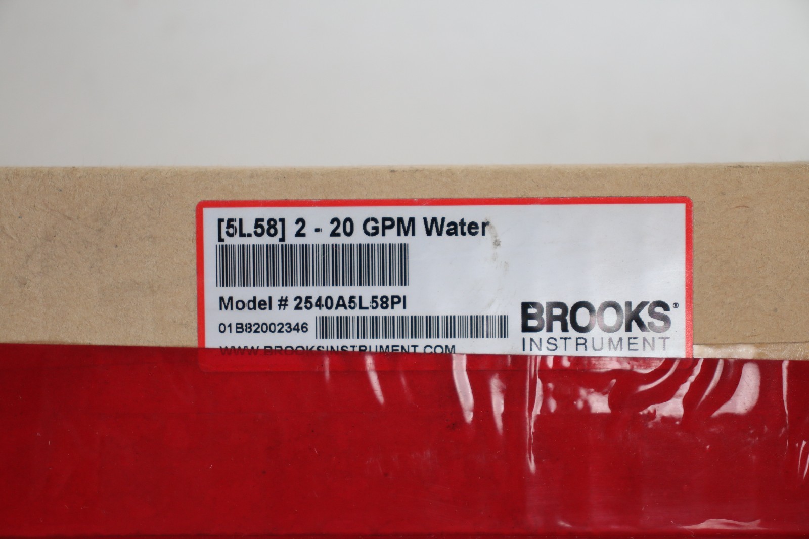 Brooks Instrument Flow Meter 2540A5L58PI