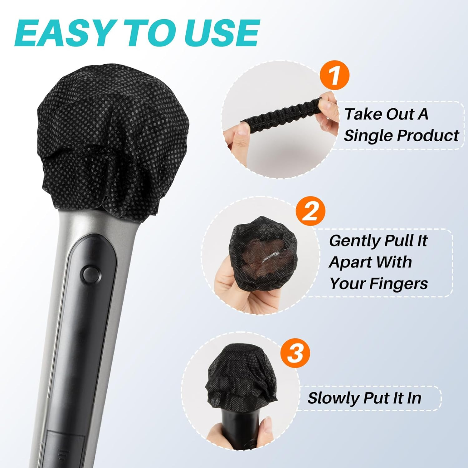 100PCS Microphone Cover - Mic Covers Disposable Odorless Non-Woven Microphon...