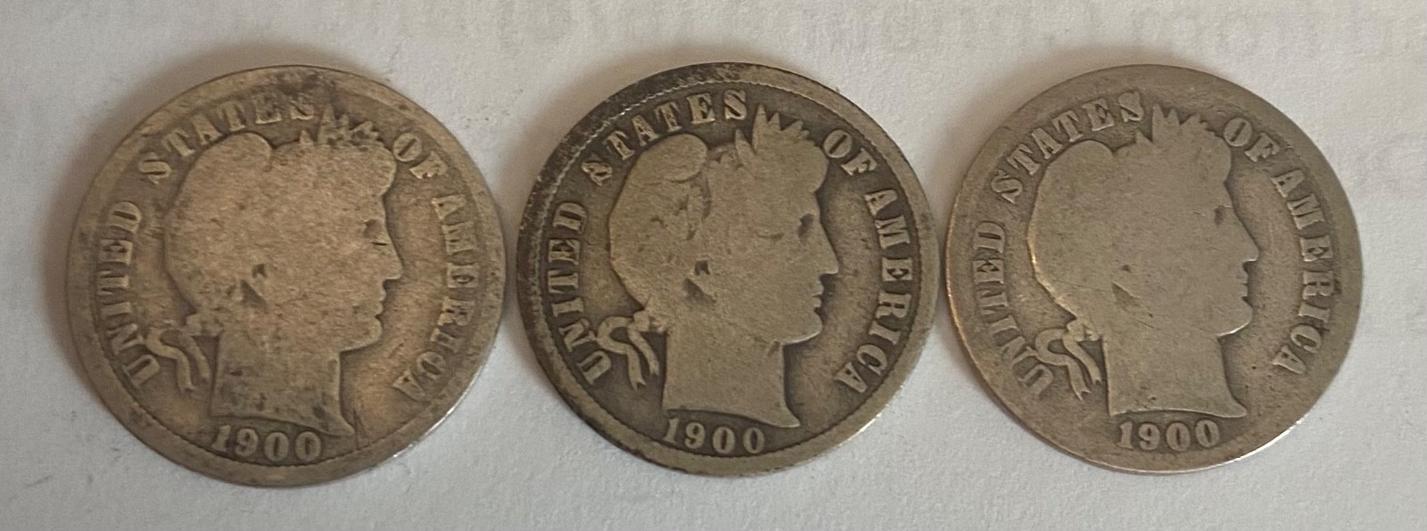 1900&1900-o&1900-s all 3 barber dimes