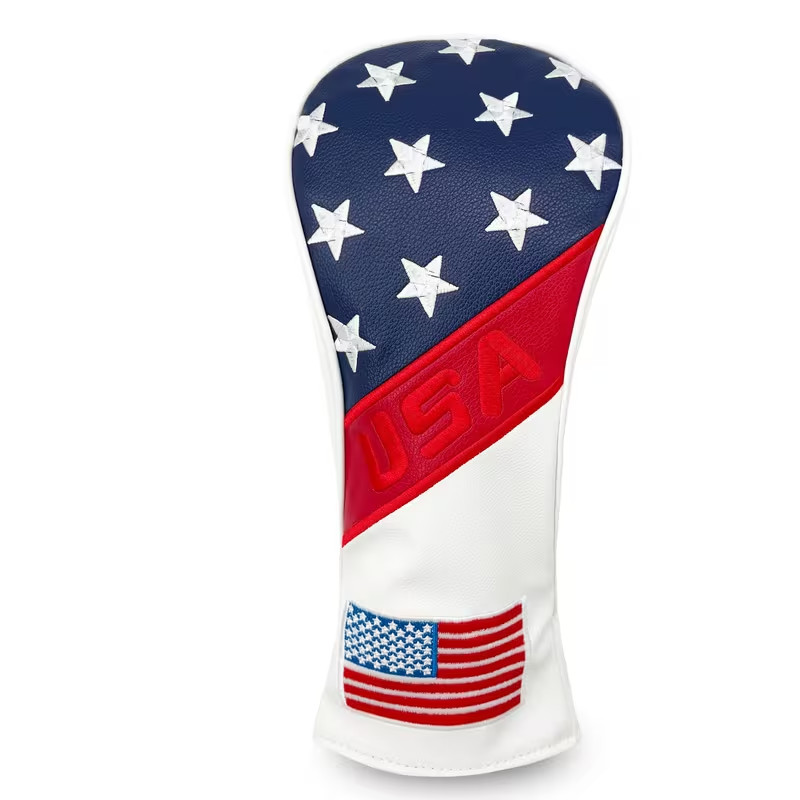 Golf Driver Head Cover USA American Flag Design Patriotic Club Protector